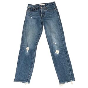 Levi's Wedgie Jean - Distressed Denim
